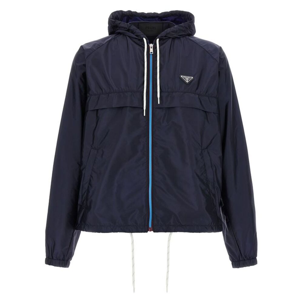 Prada Blue Recycled Polyamide Men's Jacket